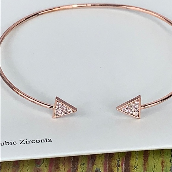 Adjustable Cubic Zirconia Rose Gold Bracelet - Picture 2 of 2